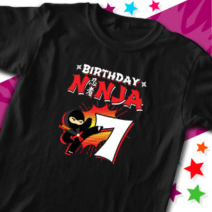 T-shirt 7 Ans Bande dessinée Style Ninja 7e Anniversaire
