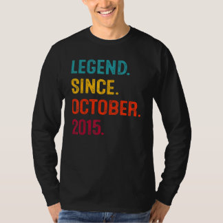 T-shirt 7 Ans Légende depuis Octobre 2015 7e Anniversaire