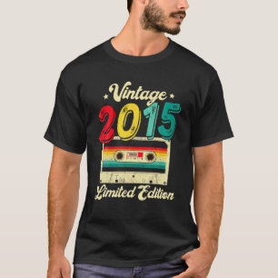 T-shirt 7 Ans Vintage 2015 Cassette Bande 7E Anniversaire