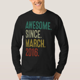 T-shirt 7 ans Vintage mars 2016 7e anniversaire