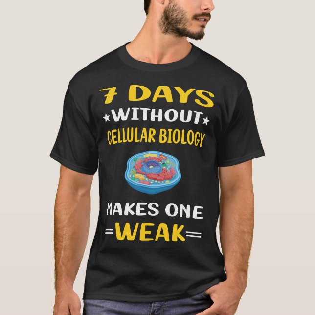 T-shirt 7 Jours Sans Biologiste En Biologie Cellulaire (Devant)