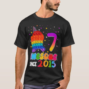 T-shirt 7 Magnifique depuis 2015 Pop it Birthday Kids