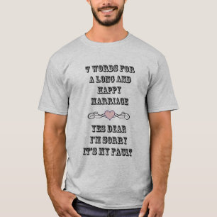 T-shirt 7 Mots Pour Un Mariage Long Et Heureux