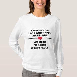 T-shirt 7 Mots Pour un Mariage Long et Heureux