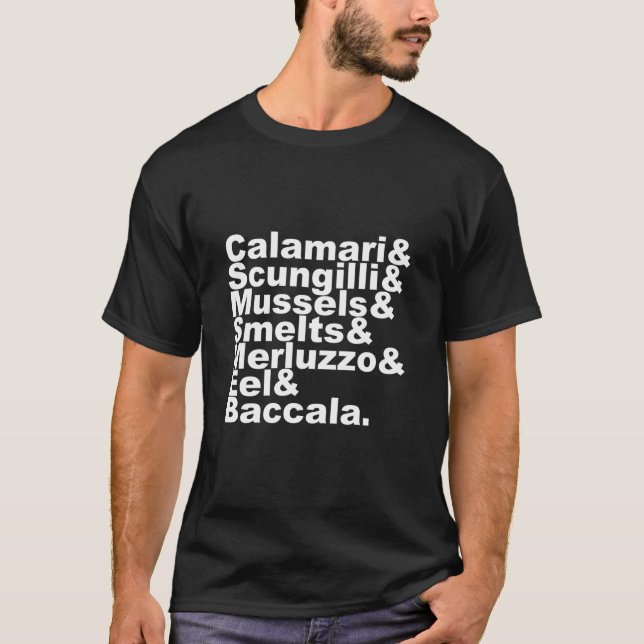 T-shirt 7 Poissons Sept Soirée de Noël Classique italien (Devant)