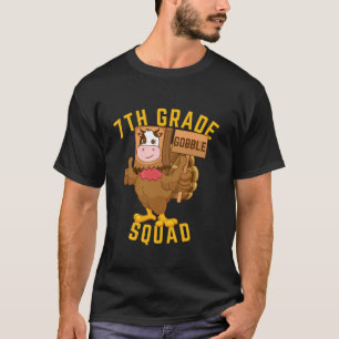 T-shirt 7e année Gobble Squad Thanksgiving Turquie Funny F