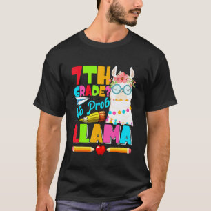 T-shirt 7e année No Prob Lama Premier Jour De Rentrée Scol