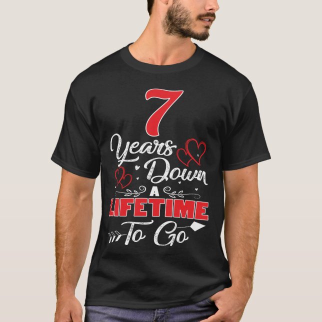 T-shirt 7e anniversaire. 7 Ans Après Une Durée De Vie Pour (Devant)