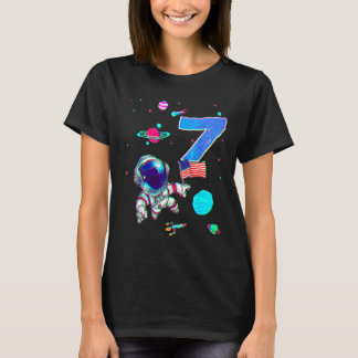 T-shirt 7e anniversaire astronaute anniversaire garçon 7 a