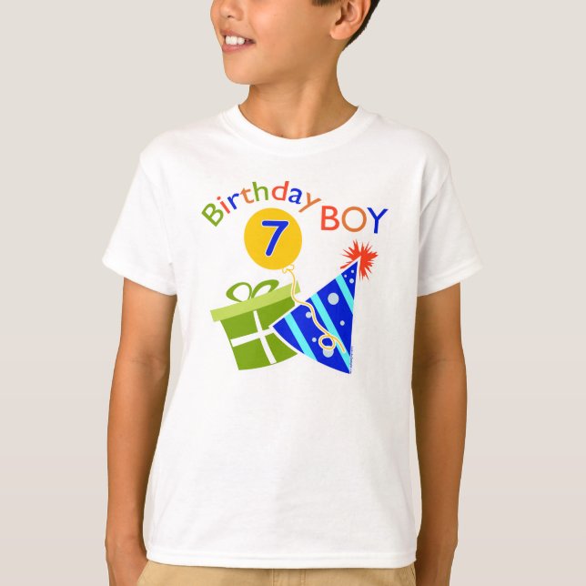 T-shirt 7e anniversaire - Birthday Boy (Devant)