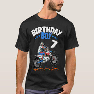 T-shirt 7e anniversaire Boy Dirt Vélo Enfants 7 ans Garçon