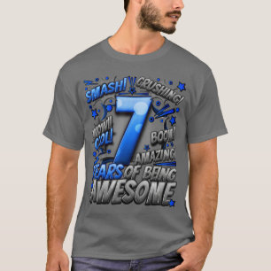 T-shirt 7e anniversaire de style de bande dessinée Incroya