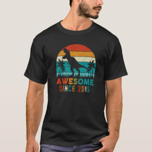 T-shirt 7e anniversaire Dinosaur 7 ans Garçon Awesome Sinc