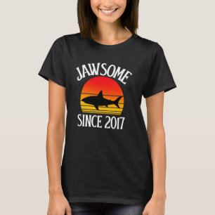 T-shirt 7e anniversaire Jawsome depuis 2017 7 année Vieux
