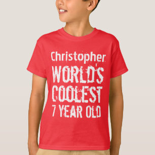 T-shirt 7e anniversaire le plus froid du monde 7 ans RED 2