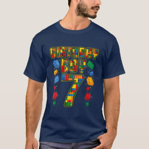 T-shirt 7E Anniversaire Maître Constructeur Bâtiment 7 Ans