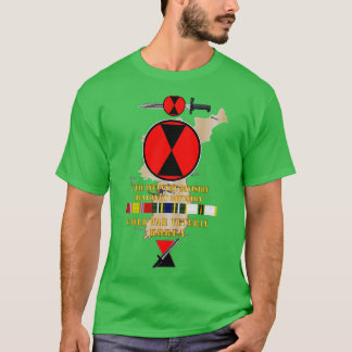 T-shirt 7e division d'infanterie avec DUI 7e Bayonet w Map