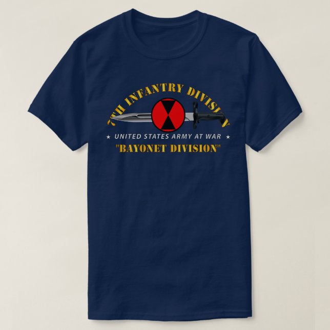 T-shirt 7e division d'infanterie Division Bayonet (Design devant)