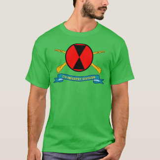 T-shirt 7e division d'infanterie SSI w Br Ribbon X