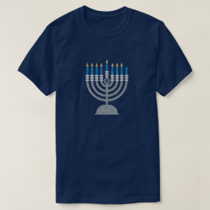 T-shirt 7e nuit de Parties scintillant Hanoukka