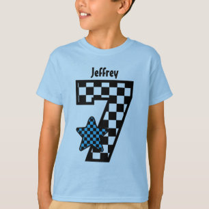 T-shirt 7ème Nom fait sur commande V07 d'étoile vérifi
