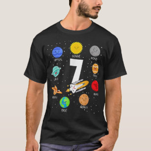 T-shirt 7th Birthday Astronaut 7 Year Old Birthday Boy Spa