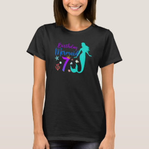 T-shirt 7th Birthday Mermaid Ocean 7 Years Old Magical Bda