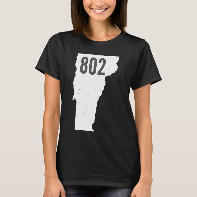 T-shirt 802 Vermont Indicatif régional Pride (Devant)