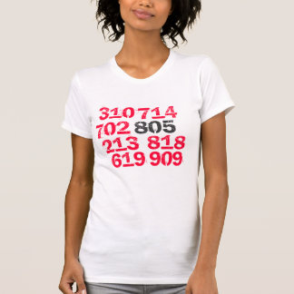 T-SHIRT 805, 619, 714, 702, 818, 213, 909, 310