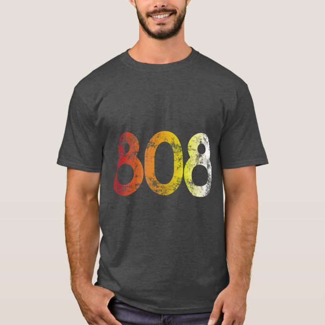 T-shirt 808 Rétro Style Roland Machine à tambour électroni (Devant)