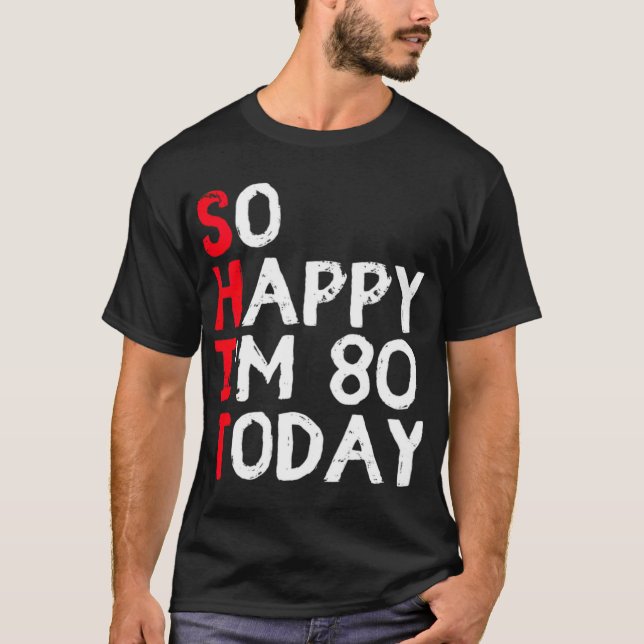 T-shirt 80 Anniversaire 80 Anniversaire 80e Anniversaire A (Devant)