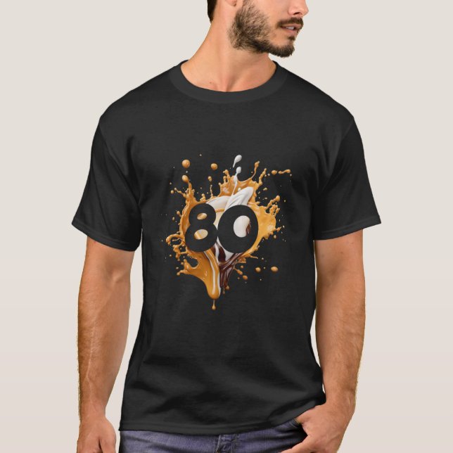 T-shirt 80 ANS, 80E ANNIVERSAIRE T-Chemise À Manches Longu (Devant)