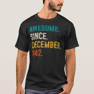 T-shirt 80 Ans Awesome Depuis Décembre 1942 80th Bir