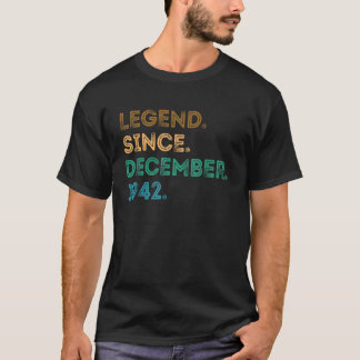 T-shirt 80 Ans Légende depuis décembre 1942 80e Birt