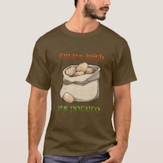 T-shirt 80% IRLANDAIS et POMME DE TERRE de 20%