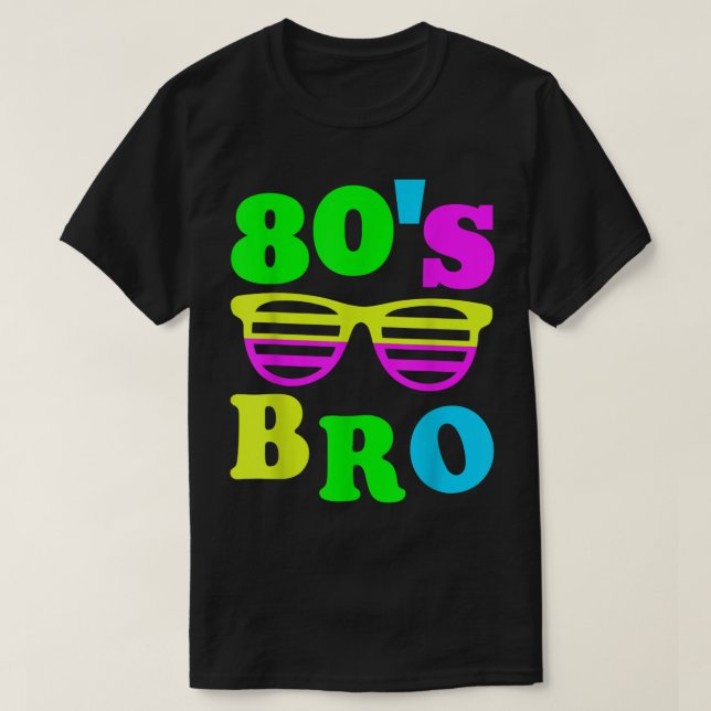 T-shirt 80’s Bro Retro Neon Vibes (Design devant)