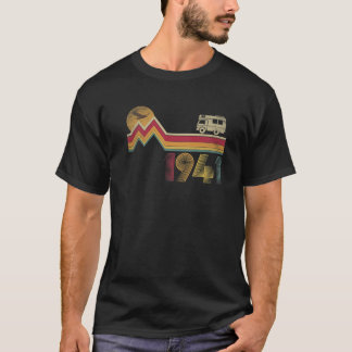 T-shirt 80E Anniversaire 1941 80 Ans Vintage Retro Styl