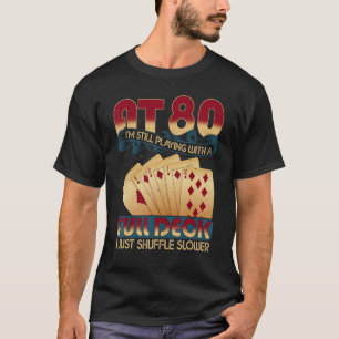 T-shirt 80e anniversaire cadeau Poker 80 ans carte de jeu