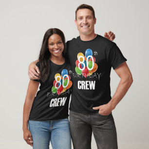 T-shirt 80e Anniversaire Crew 80 Party Crew Group Hommes T