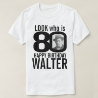 80e anniversaire look monochrome 80 photo et nom p