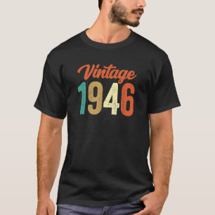 T-shirt 80e anniversaire Né en 1946 Cadeaux Anniversaire 8