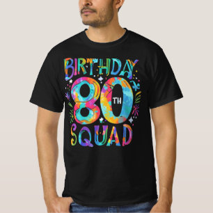 T-shirt 80e anniversaire Squad Tie Dye coloré Correspondan