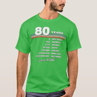 T-shirt 80e anniversaire Vintage 80 ans Rétro
