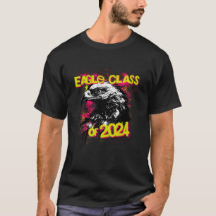 T-shirt 80s 90s Retro Eagle Classe de Senior 2024 High Sch