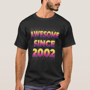T-shirt 80S 90S Vintage Né Dans Le Magnifique Depuis 2002