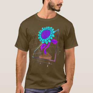 T-shirt 80s Art Hippie Fleur esthétique Floral Vaporwave S