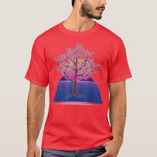T-shirt 80s Art Japanese Sakura Tree Flower Vaporwave Cher