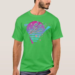 T-shirt 80s Art Retro Sakura Japon Fleur Vaporwave Cherry