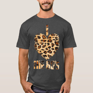 T-shirt 80s Love Disco Music Leopard Heart