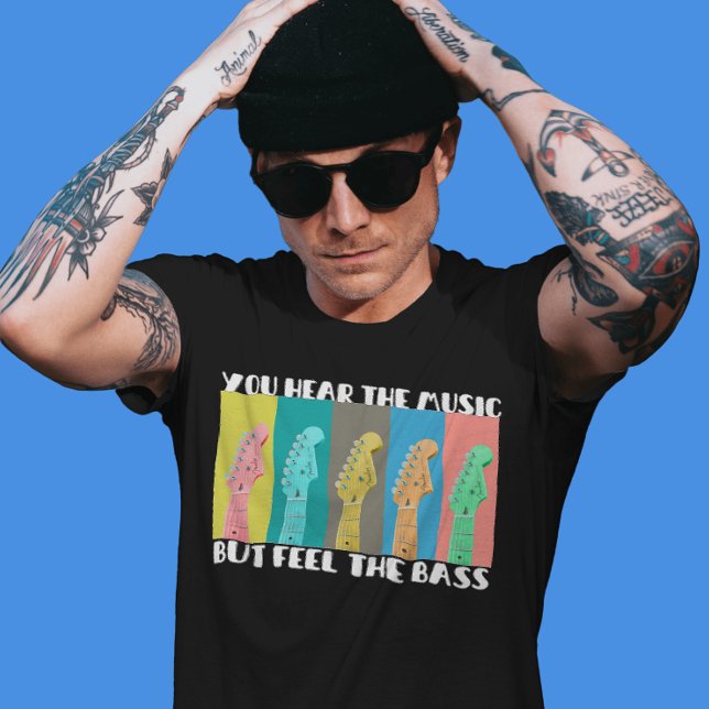 T-shirt 80s musique vintage basse guitare amour (Créateur téléchargé)